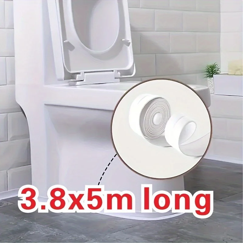 Waterproof Sealing Tape PVC Self Adhesive Bathroom Bath Wall Glue Sticker Kitchen Sink Caulk Mold Proof Seal Covering Tape Strip