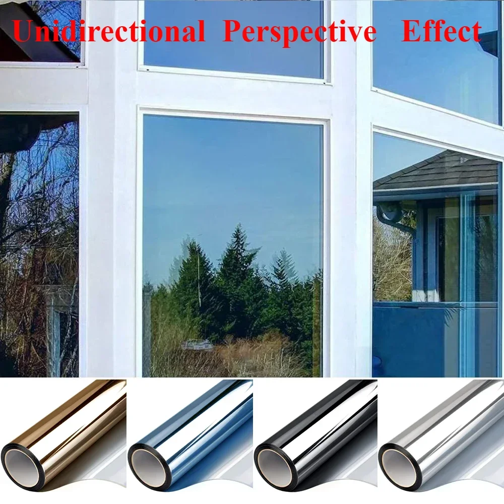 

3 Meter One Way Mirror Window Film UV Blocking Glass Heat Control Adhesive Film for Home Reflective Window Tint