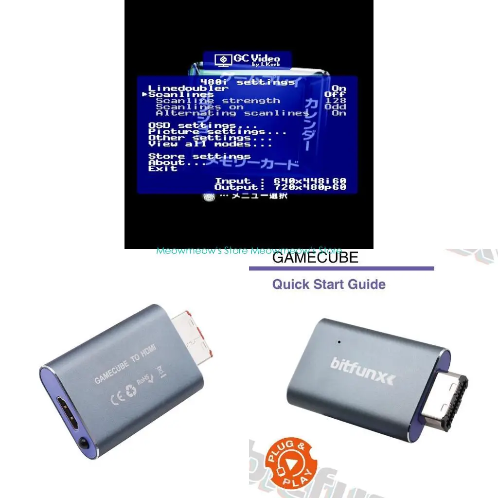 

W91A для Совместимый с конвертер GC2HDMI-совместимый для Ninten-do Game-cube для для женщин и мужчин