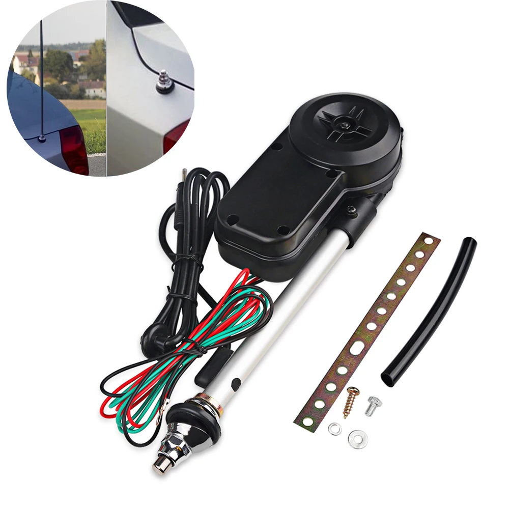 12V AM FM Transmitter Aerials Exterior Vehicle Accessories For Car Radio Audio Universal Electric Antenna Automatic Telescopic