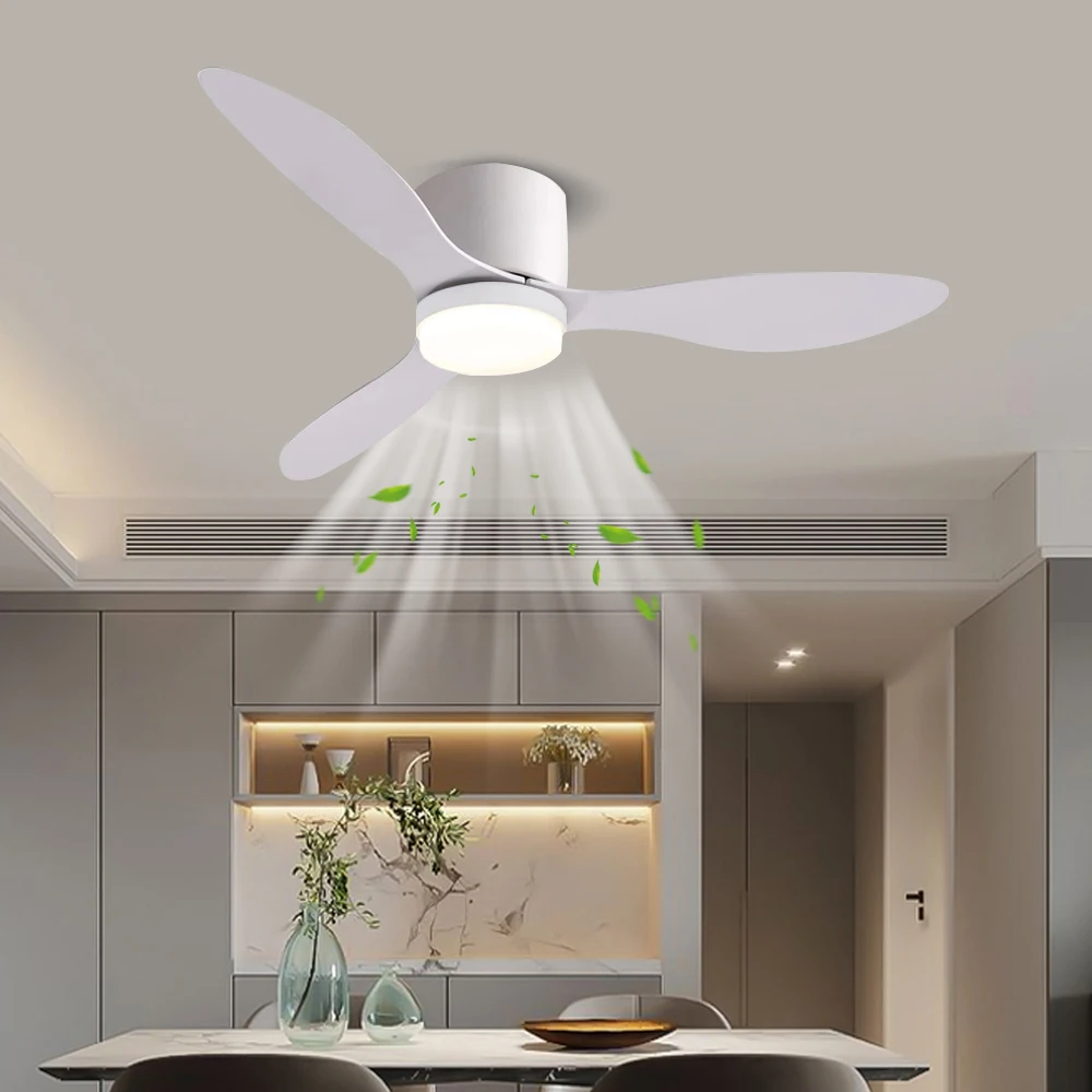 

Modern LED Ceiling Fan, Remote Control, High Airflow DC Motor, Indoor Lighting for Bedrooms, Living Rooms, and Dining Rooms