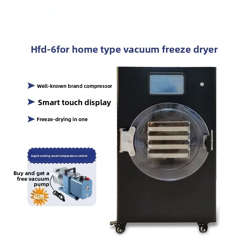 

HFD-6 Household Pet Food Strawberry Liquid Fruit Vacuum Freeze Dryer Equipment