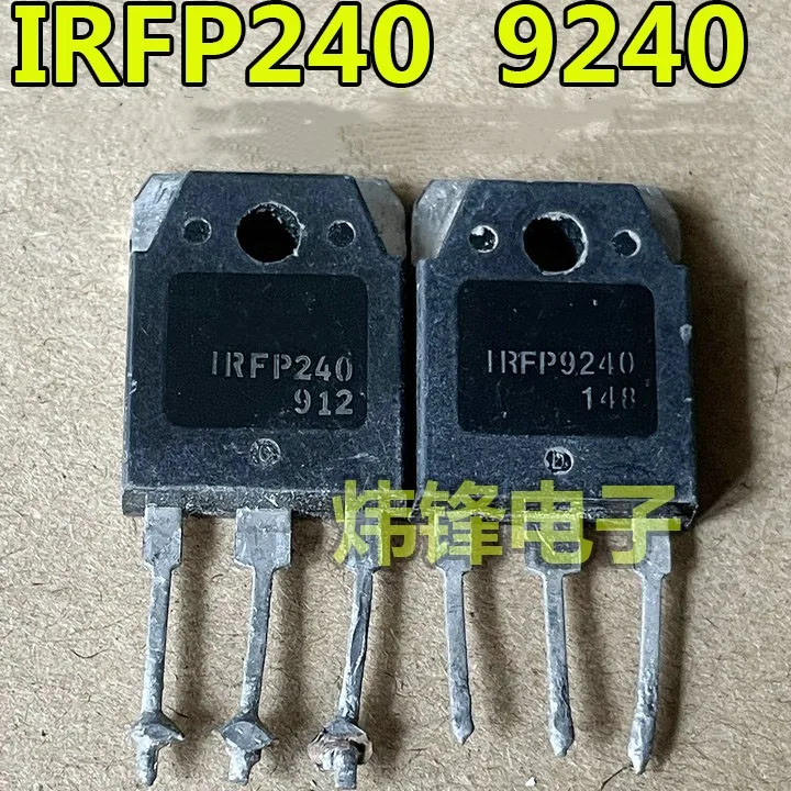 Used  1PAIR=2pcs IRFP240 IRFP9240 IRFP9240PBF + IRFP240PBF TO-3P In Stock Original disassembly