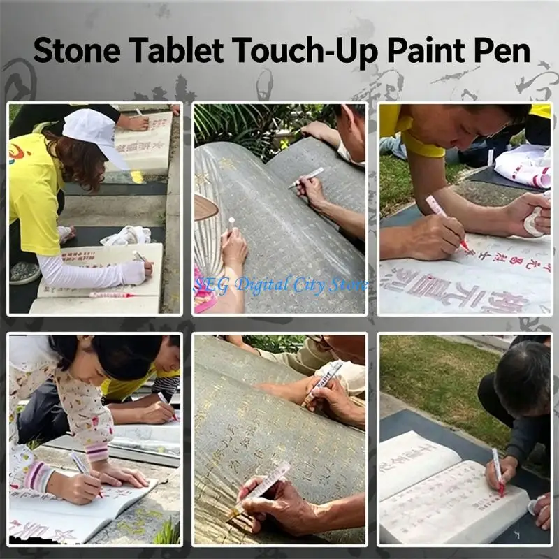 U75B Fade Resistant Stone Monument Paint Marker For Tombstone Monument Maintenance