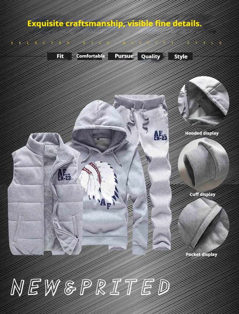 Herren-Fleecejacke mit Sherpa-Futter, verdickter karierter Kapuzenpullover, warmer Wintermantel, langärmelig, Outdoor-Mode – Detail 9