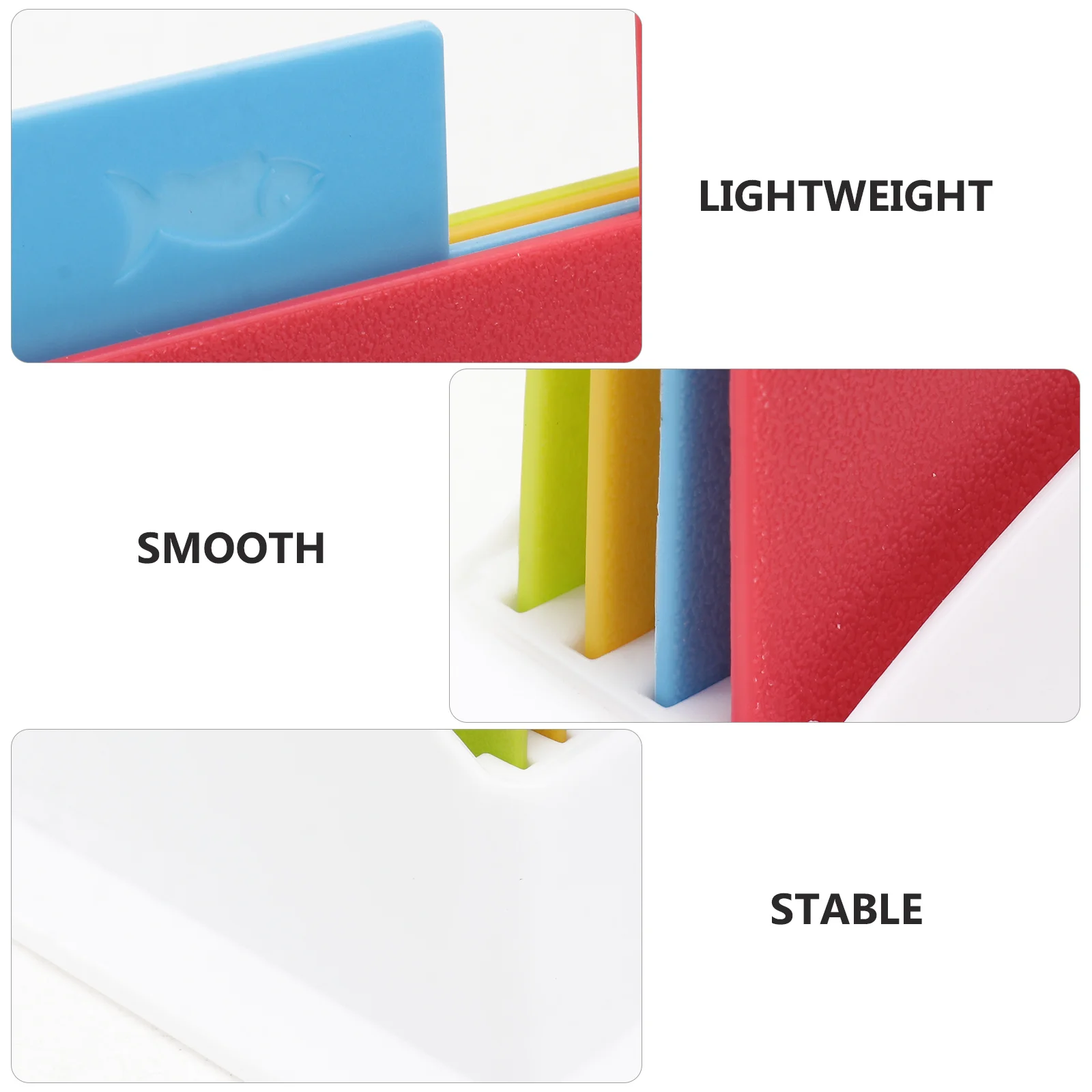 

4Pcs Safe Plastic Chopping Board Hanging Hole Design Multipurpose Kitchen Utensil Cutting Board