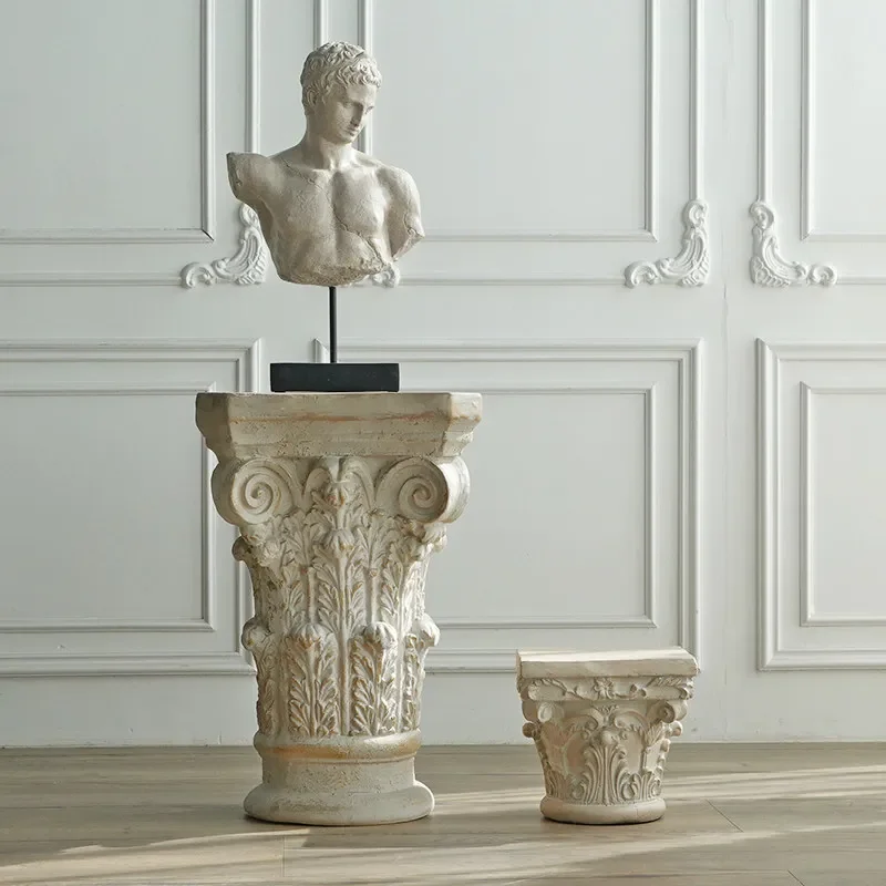 CJ012 old Roman column flower stand, living room, sofa side, few corners, balcony, garden and courtyard decoration ornament