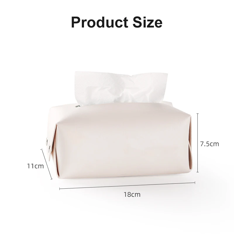 1PC PU Leather Car Tissue Box Universal Sun Visor Armrest box Tissue Box Holder Auto Interior Backseat Storage Box Decoration