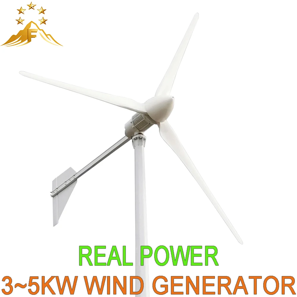 

Ветрогенератор REAL POWER 3 кВт 5 кВт для дома, фермы, прибрежных районов, высокая эффективность, 3000 Вт 5000 Вт, 220 В, 3 лопасти