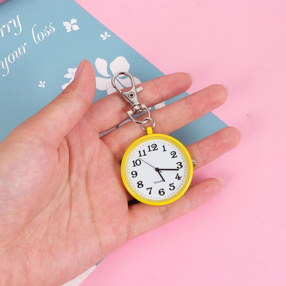 

Pocket Watch Keychain Prop Necklace Pendant Grandson Pocketwatch Nurse Watches Fake