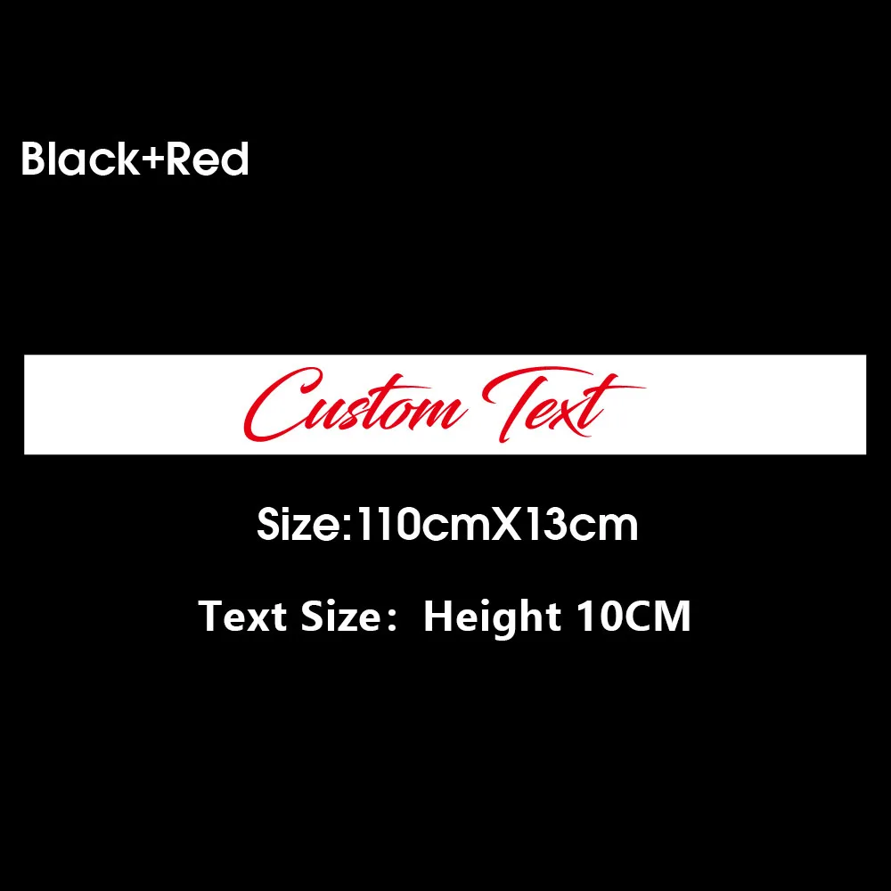 1PC Double Color Customized Text Removable Stickers For Car Front