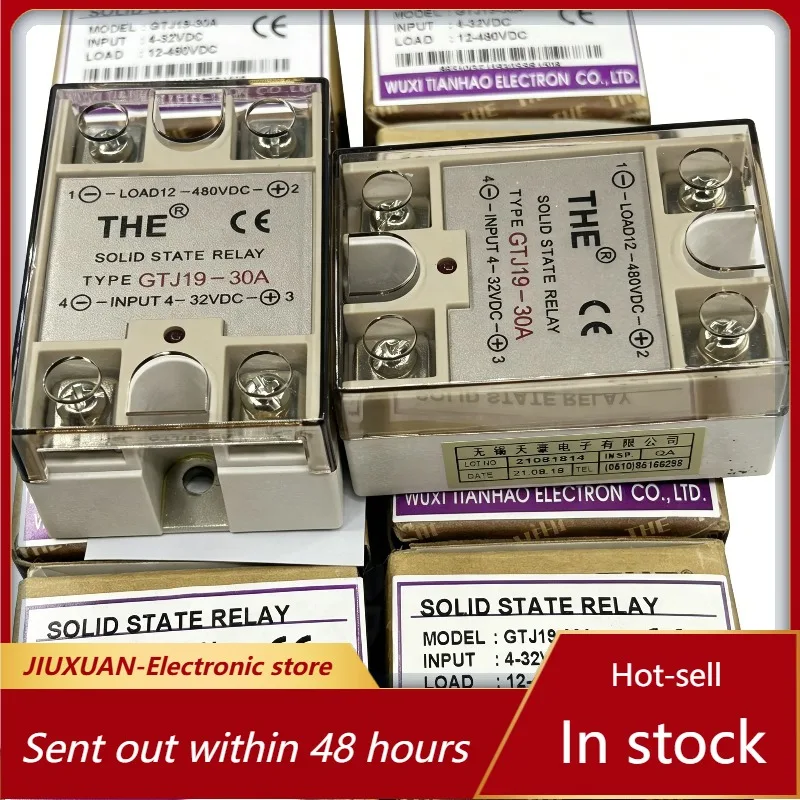New 1pcs/lot GTJ19-30A DC-DC Solid State Relay 4-32VDC Input 12-480VDC Load 30A Single Phase SSR Relay