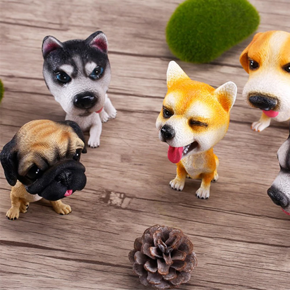 

Shaking Dog Car Ornament Cute Cartoon Husky Dashboard Decor Small Animal Accessories Portable Room Decoration For Car Interior