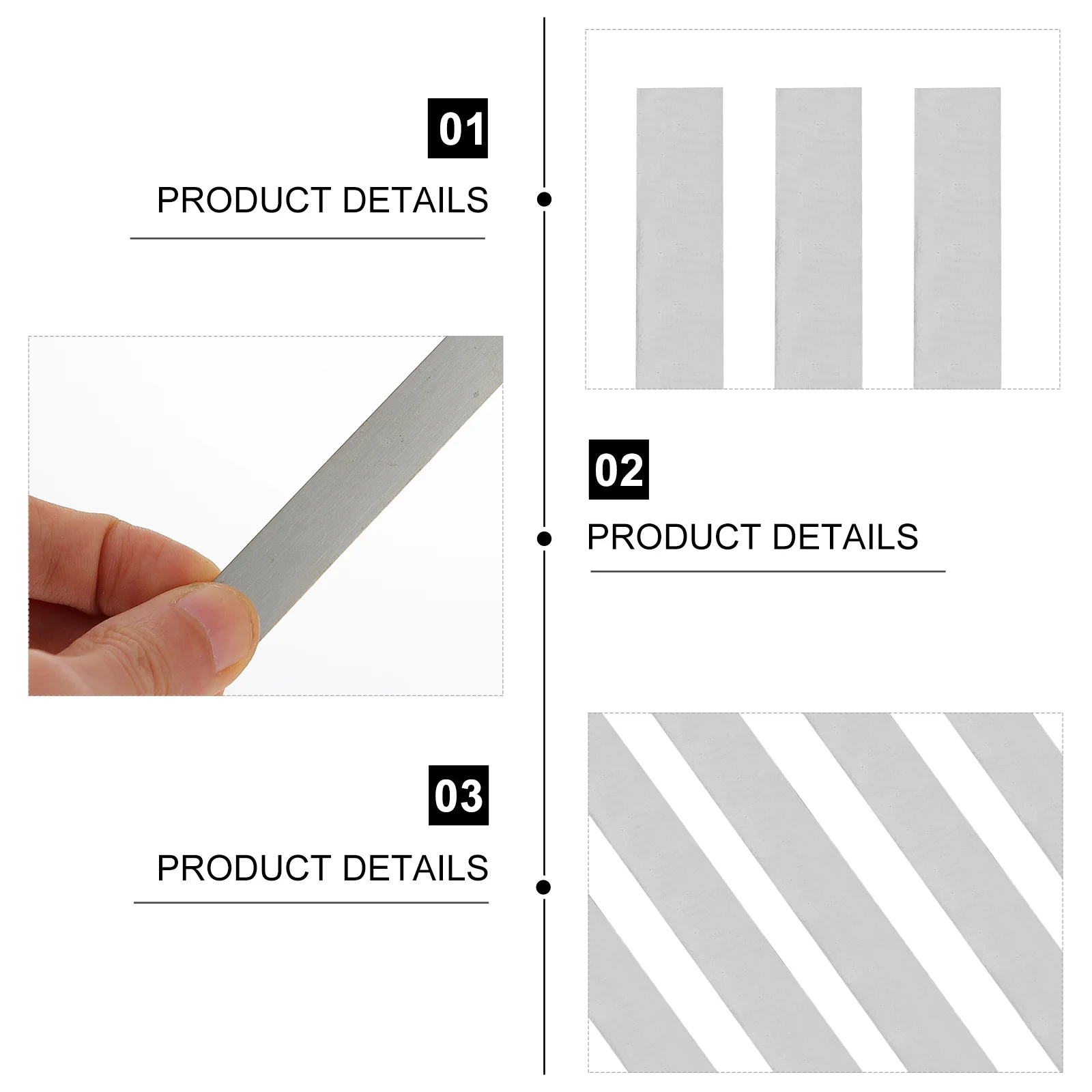 5pcs Copper Sheet For Science Experiments High Purity Strip Vibration Sound Test Tool Kids Learning Teaching