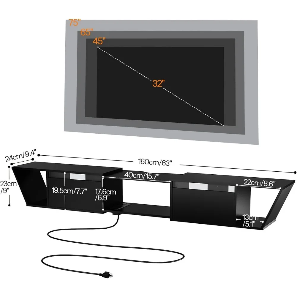 Huuger L Shaped Office Desk with Power Outlets, 55 Inch Computer Desk with 3 Drawers, Shelves, Reverisble for Gaming Corner Work
