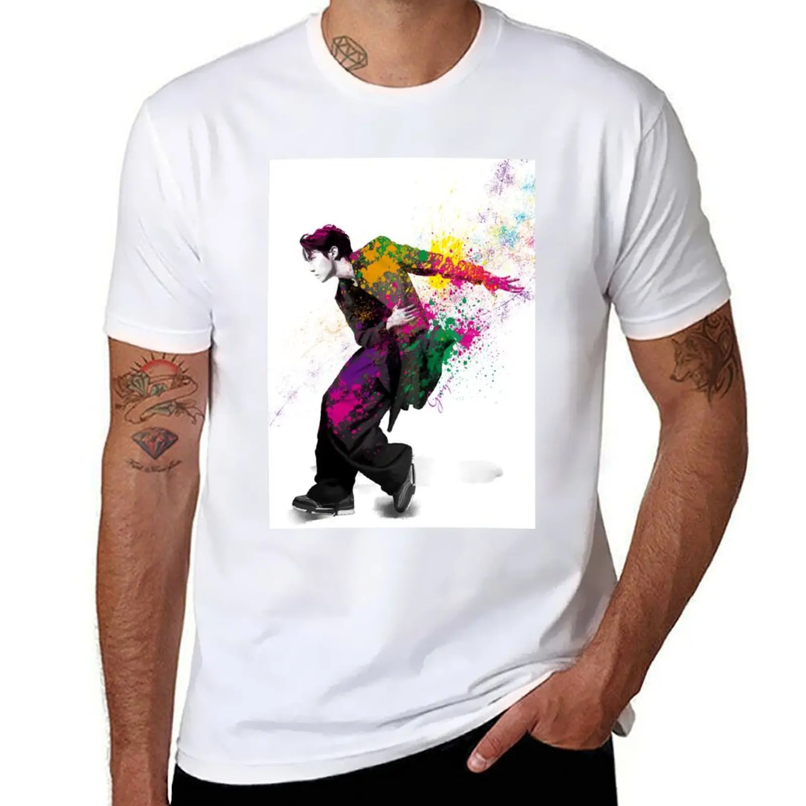 

Jhope colors T-Shirt mens graphic t shirts t shirt men 100% cotton luxury brand T-Shirt