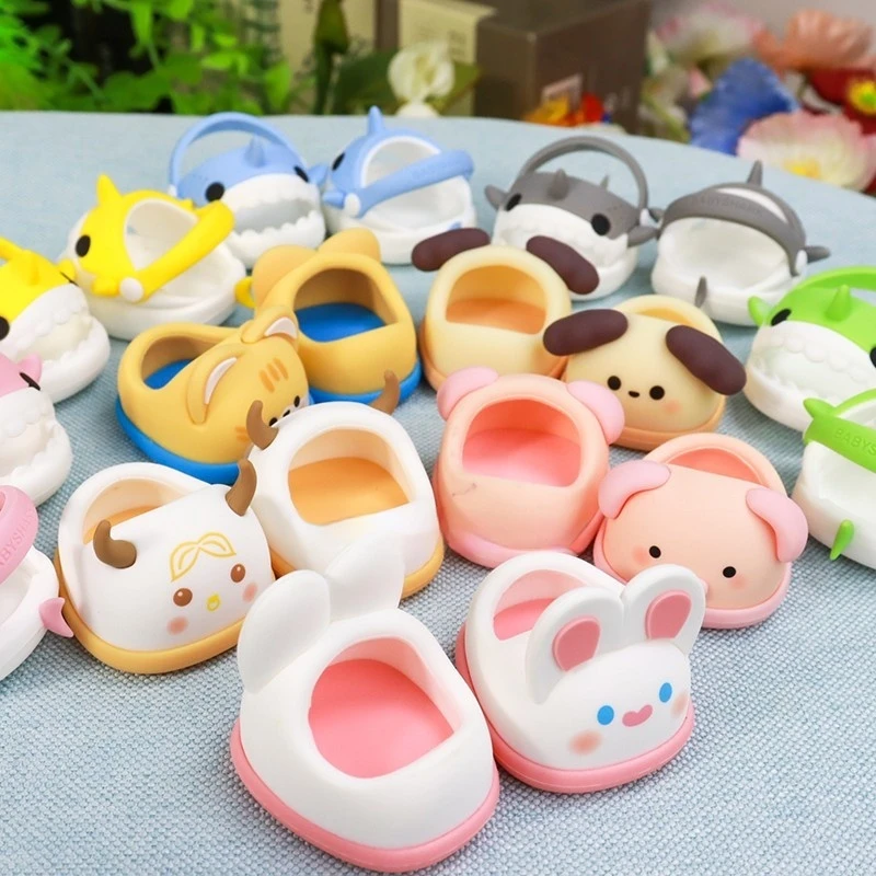 20/30 センチメートル綿人形の靴かわいいサメスリッパ豚猫ウサギソフトゴム靴ボードシューズ人形アクセサリー靴