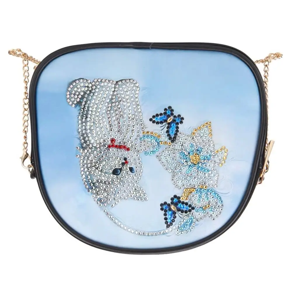 

Hot Selling DIY Sticker Diamond Diamond Painting Tote Bag Ladies Cosmetic Bag PU Leather Waterproof Bag Bag Flower Butterfly