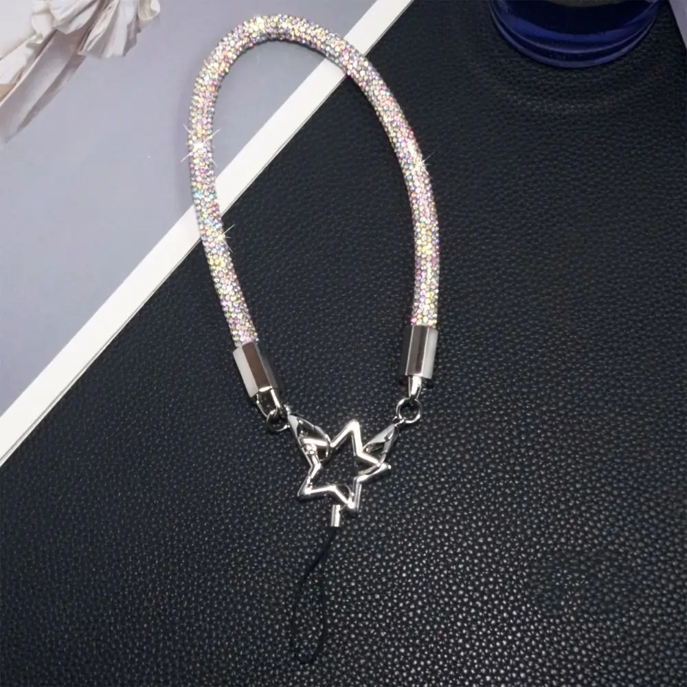 

Fashion Crystal Rhinestone Phone Lanyard Bright Bling Bling Phone Wrist Rope Hanging Cord Phone Accessories