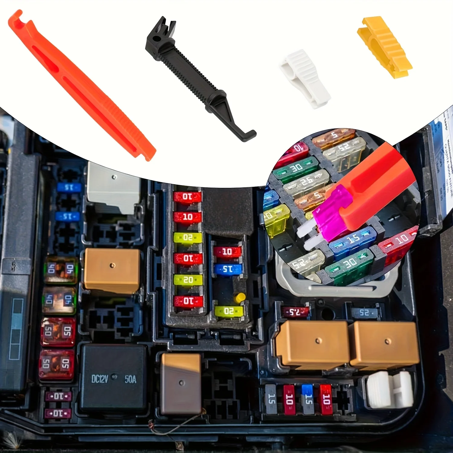 Mini Plastic Fuse Removal Tool Kit For Car Motorcycle Truck Fuse Puller Fuse Clips Extractor Removal Security Tool Mini Plastic