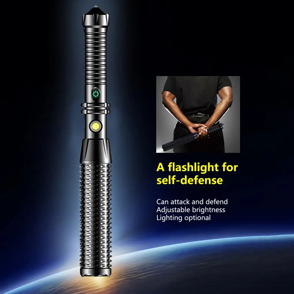 Baseball Bat LED Flashlight Waterproof Super Bright Torch Crack Car Window Driving Self Defense Camping Fishing Survival Gear 캠핑