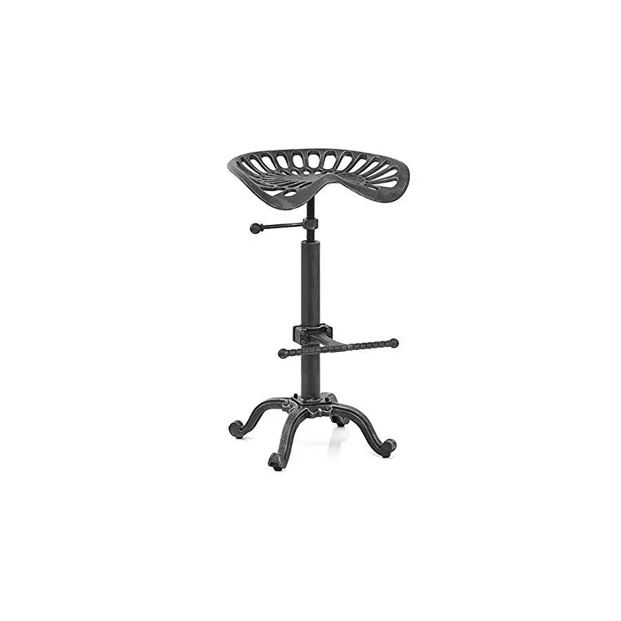 

Tractor Seat Bar StoolRustic Industrial Bar StoolFarmhouse Cast Iron Swivel StoolCounter Height AdjustableExtra Tall Pub Height