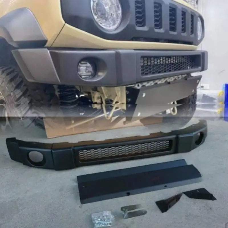 

Для Jimny Bumper JB74 передний бампер внедорожный пластиковый передний бампер с пластиной для SUZUKI JIMNY JB64W JB74W 4-го поколения 2018-2024