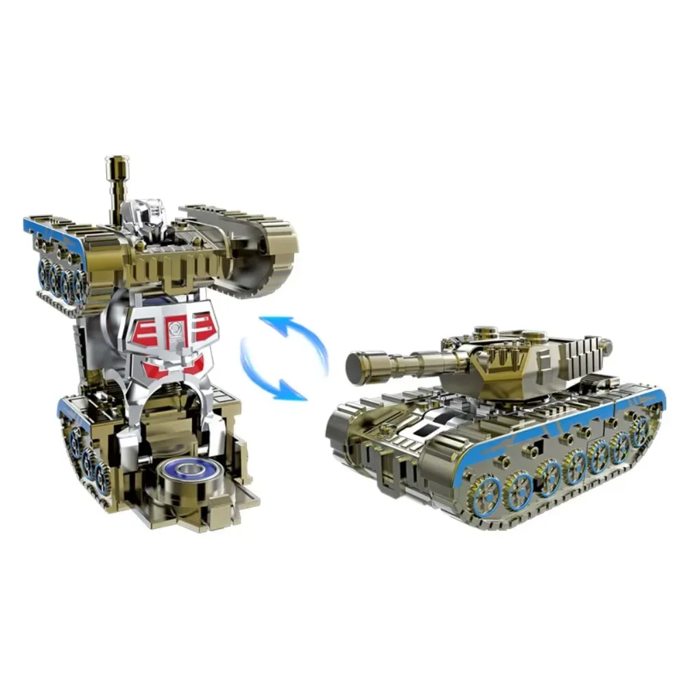 

2 in 1 Deformed Tanks Robot Fidget Gyro Plastic Non-slip Fingertip Decompression Rotational Silent Fingertip Gyro Adult