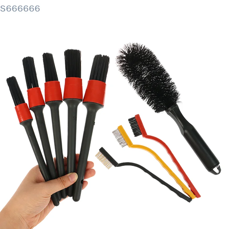 Nuovo set di spazzole per strumenti per la pulizia dell'auto di vendita caldo Set di spazzole per trapano per lavaggio auto Spazzola per pulizia Spazzola per dettagli Set multifunzionale in spugna