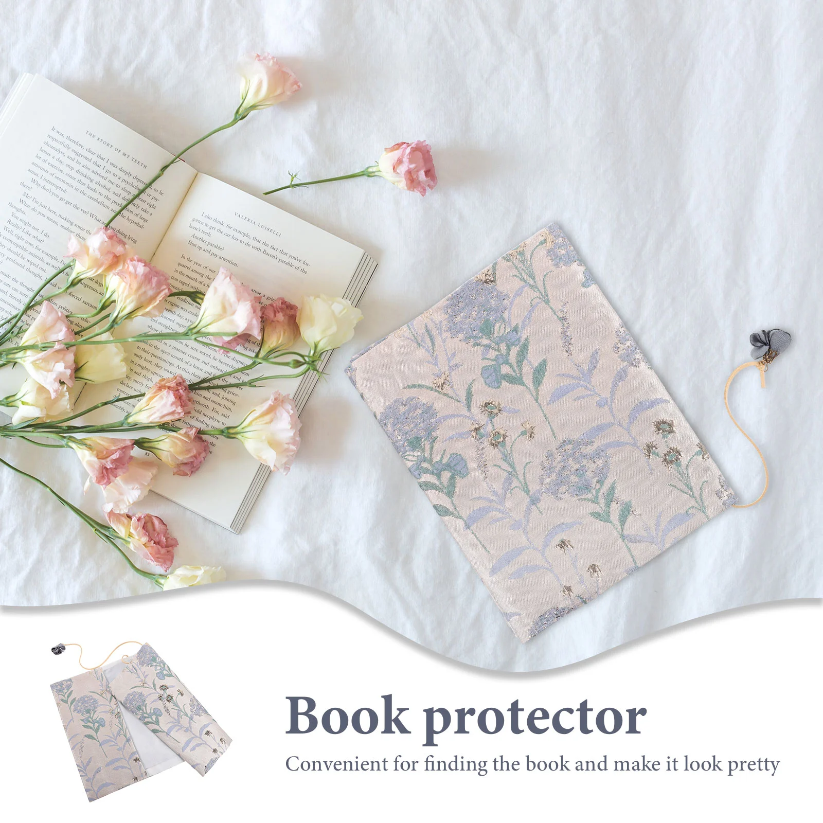 Fabric Book Cover Cloth Covers Convenient Pouches Protector for Student Decorative Sleeve Protection Ornamental Decoration