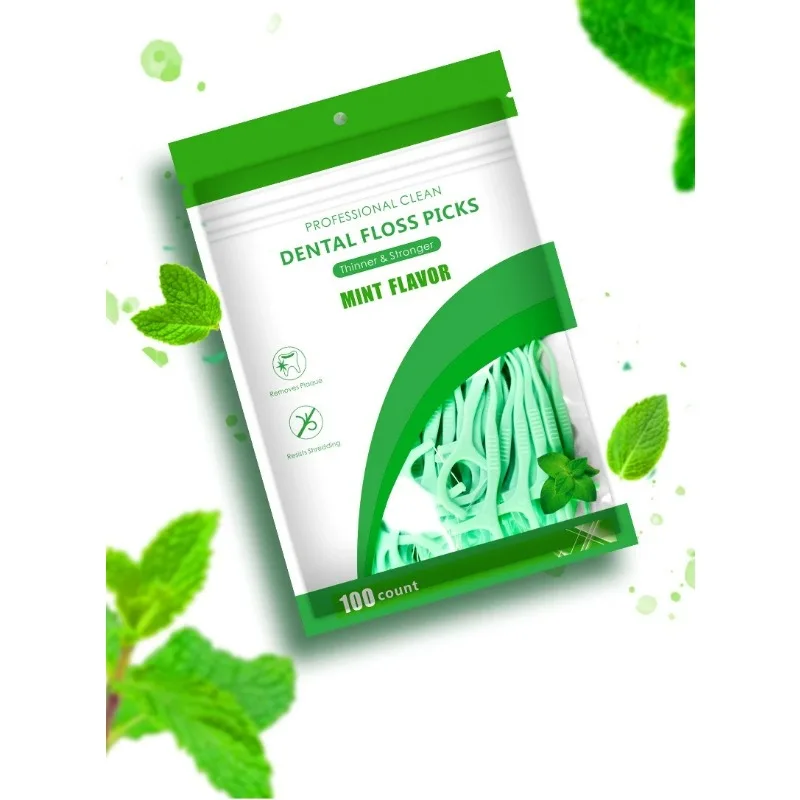 

Mint Flavor Dental Floss Safe High-Grade Toothpick Stick Picks Plastic Toothpicks Ultrathin Peppermint Flavor Teeth Floss