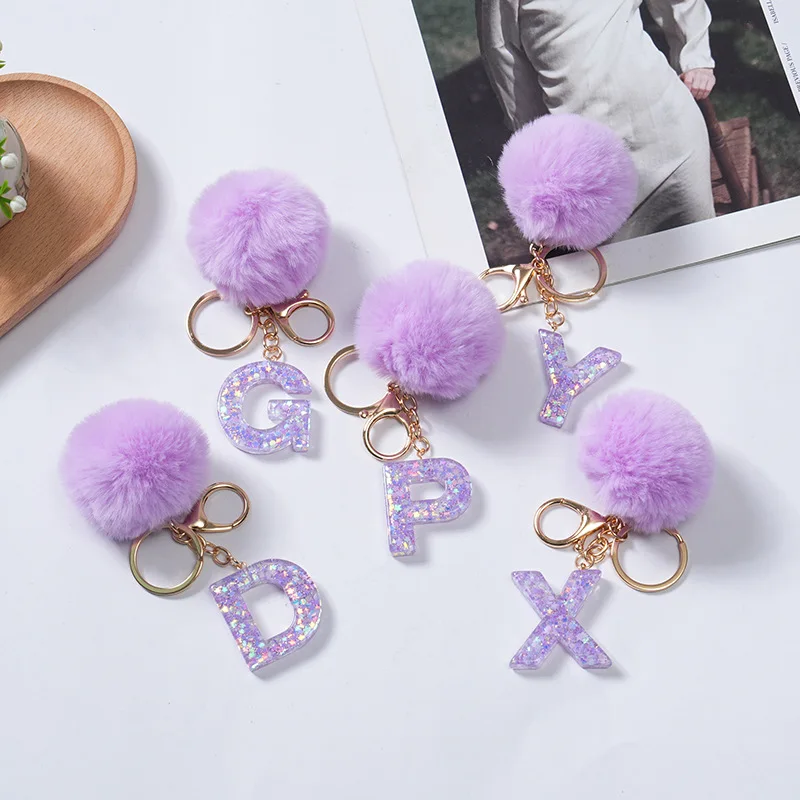 

Bling A-Z English letter keychain pendant chaining for purse car key wallet water cup bottle tumbler accessories decoration DIY