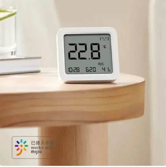 جهاز قياس درجة الحرارة والرطوبة الذكي بتقنية البلوتوث من Xiaomi mijia، مقياس حرارة منزلي، مقياس رطوبة داخلي