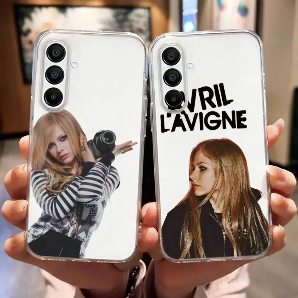 Grunge Indie Avril Lavigne  Phone Case For Samsung Galaxy A10,12,20,21S,30,31,40,50,51,52,70,A71,Others Transparent Soft
