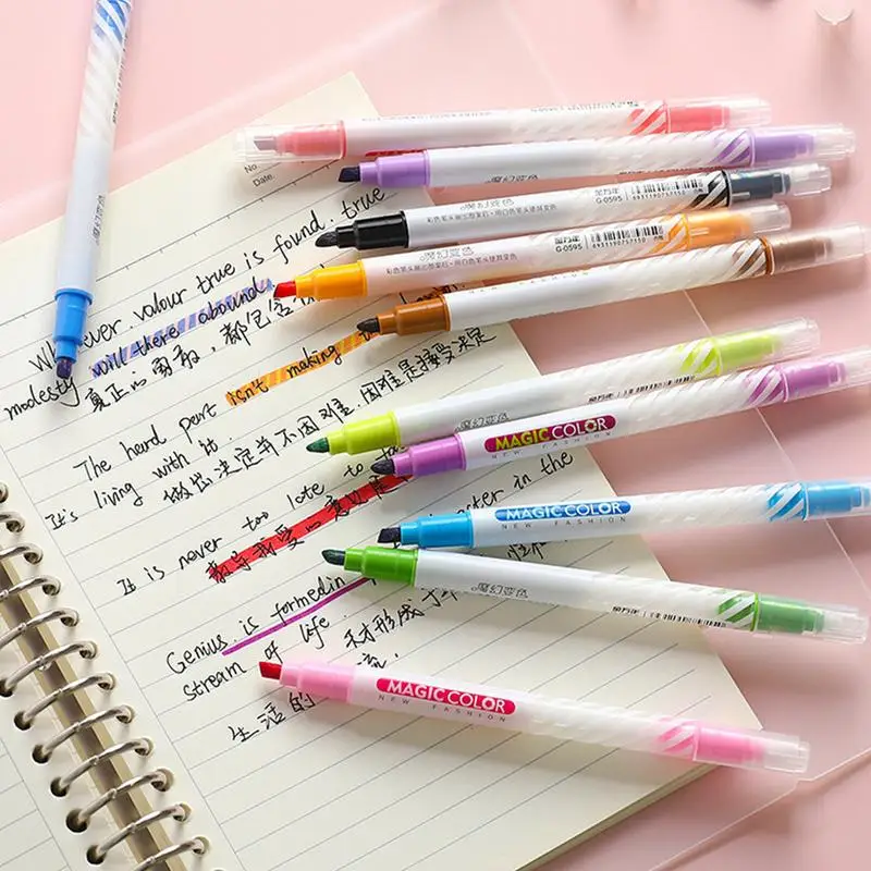 Text marker Markierung stifte Set 12 Farben ändern Text marker Marker Set Färbung Kunst Marker und Text marker Set Regenbogens tifte