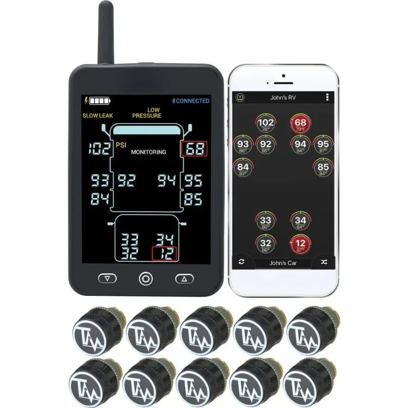 

Power Saving Display, Long Sensing Distance, with 10 Transmitters A1AS RV TPMS with 10 Transmitters