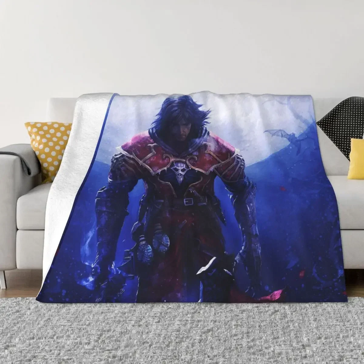 Gabriel Belmont Game Blanket Castlevania Anime Wool Funny Breathable Throw Blankets for Chair Covering Sofa Spring/Autumn