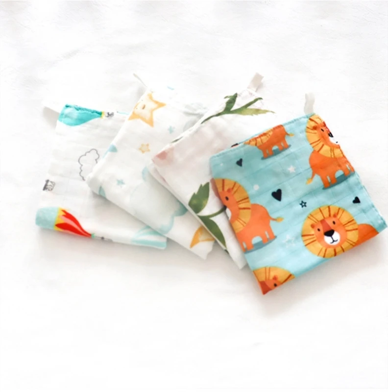 Infant Washcloth Baby Square Face Towel Cotton Wipe Cloth Muslin Handkerchief Skin Friendly Nursing Towel Burp Cloth