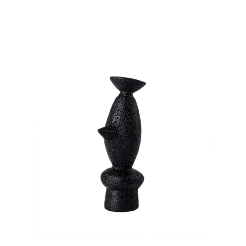 

Black abstract villain creative sandstone ornament, modern resin crafts