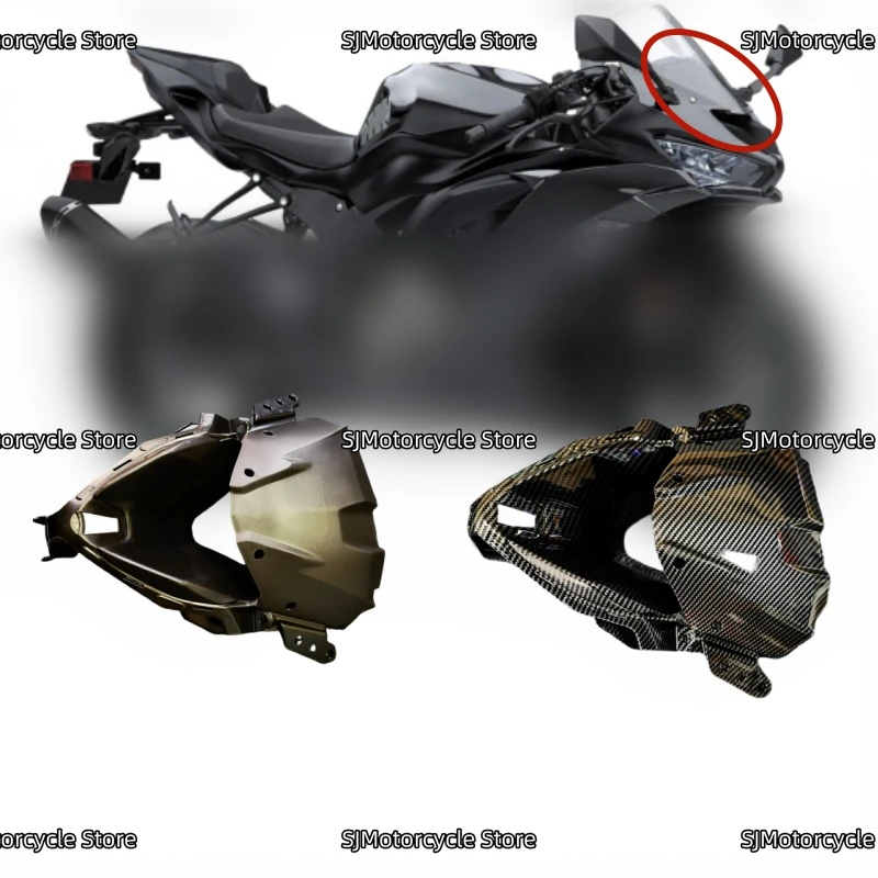 صالح لكاواساكي ZX-6R 636 ZX6R ZX 6R 2019 2020 2021 2022 2022 دراجة نارية ABS الأوسط الجبهة العلوي الأنف هدية القلنسوة #3