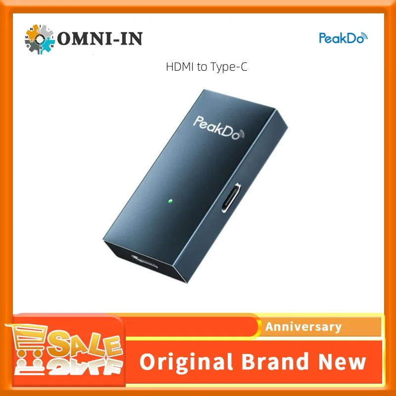 PeakDo wysokiej wydajności 4K @ 60Hz HDMI do USB-C Adapter-ulepszona łączność kompatybilna z XReal Air, Rokid Air, RayNeo AR,