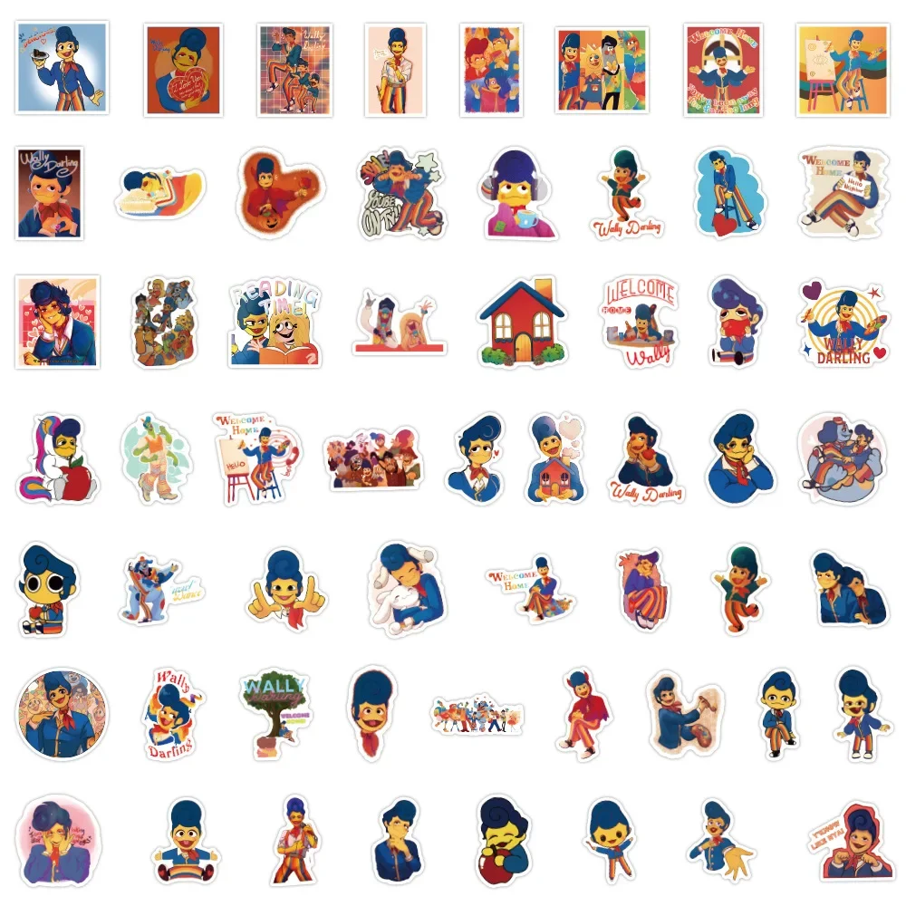 50/110 pçs bem-vindo casa wally querido adesivos engraçado dos desenhos animados adesivo crianças brinquedos bagagem portátil telefone guitarra carro bicicleta decalques