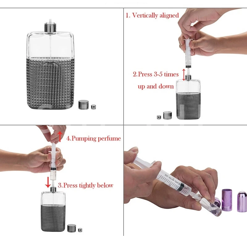 플라스틱 향수 디스펜서 도구 리필 향수 주사기 화장품, 리필 가능한 병 정량 디스펜싱, 5 개, 5ml, 10ml
