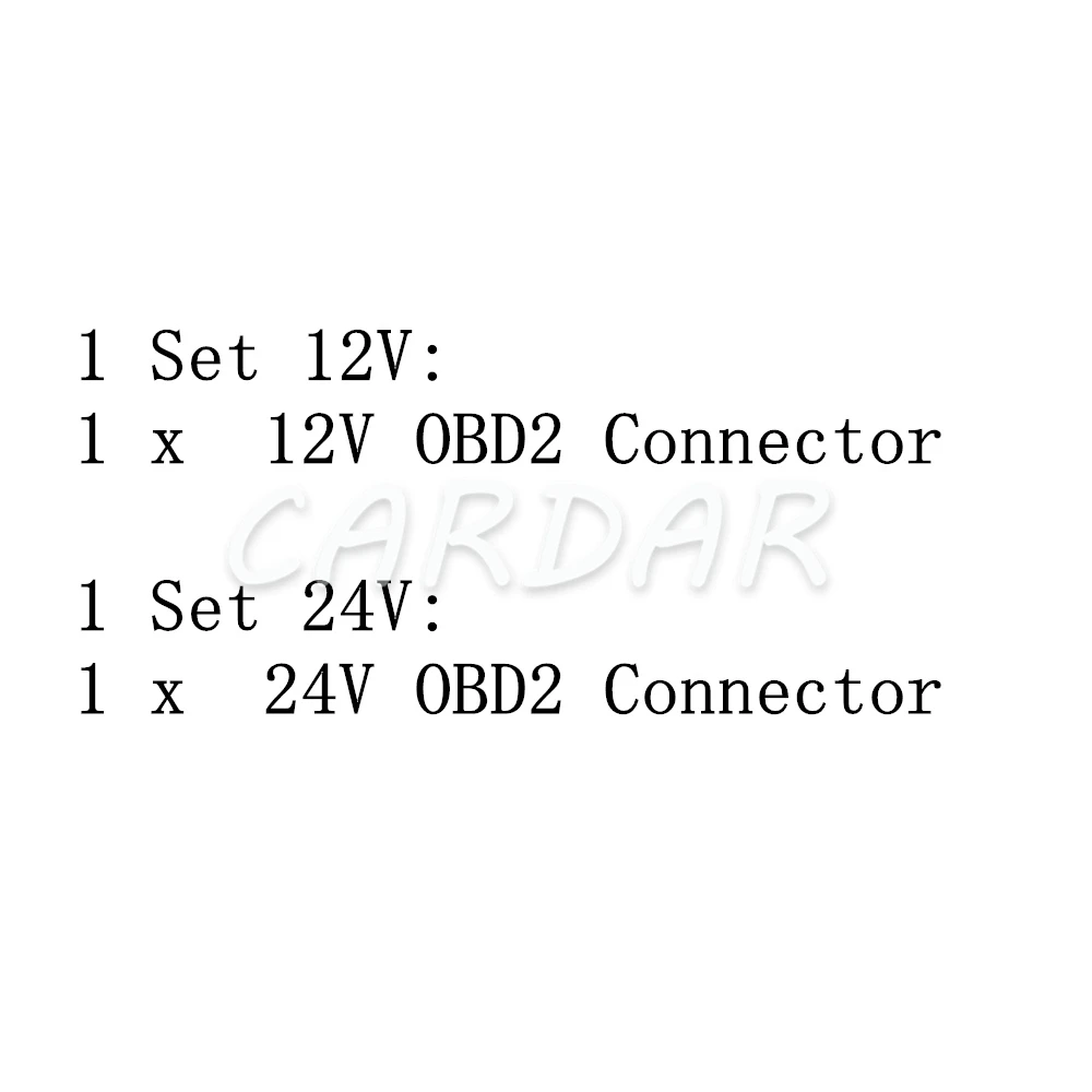 1 Set 16 Pin 12V 24V Car OBD2 Connector 16pin Male Plugs OBD II Diagnostic-tool Cable Connector AC Assembly