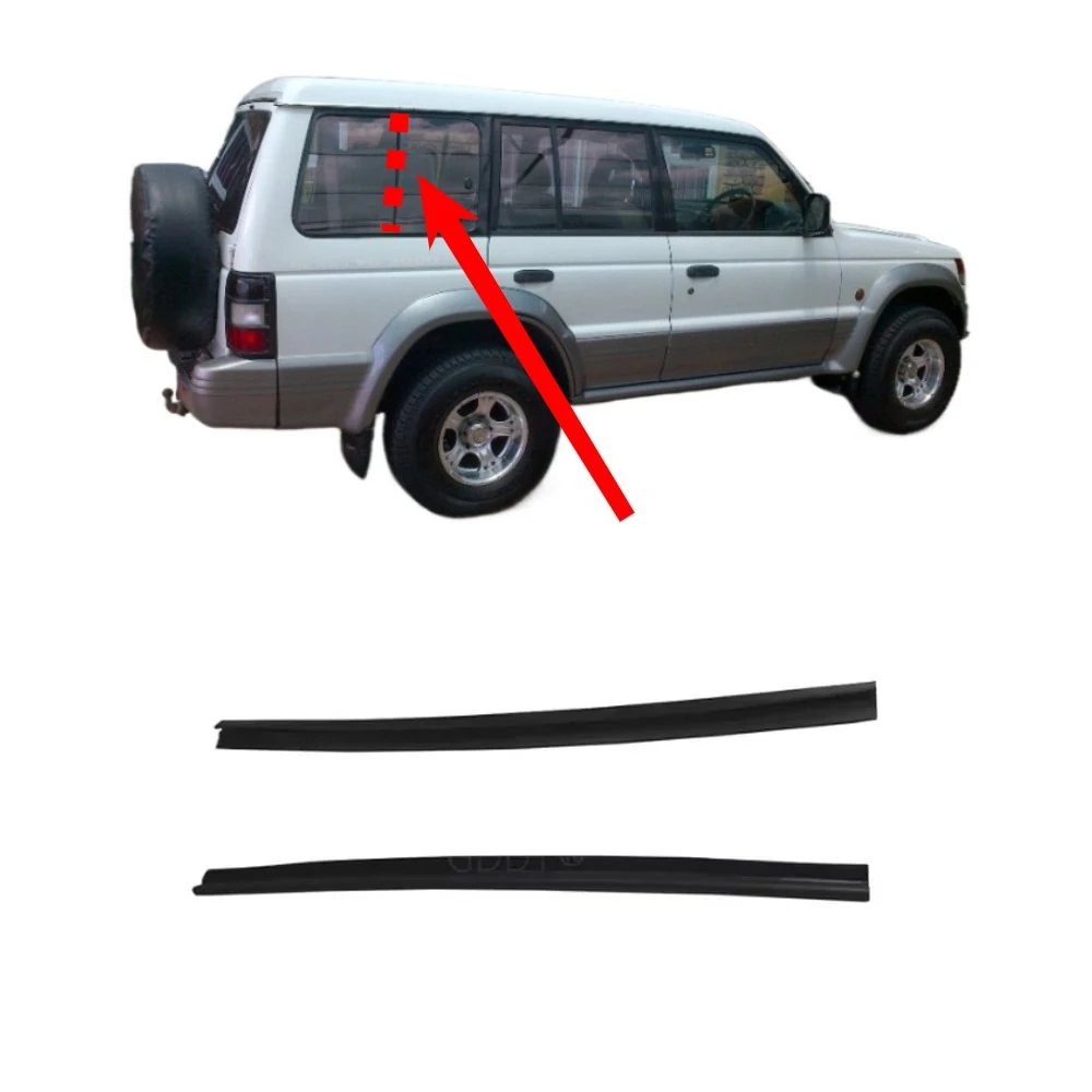 1 or 2 Pcs 5 Door Third Window Vertical Rubber for Pajero V30 V40 1989-1999 Waterproof Sealing Rubber MB696541