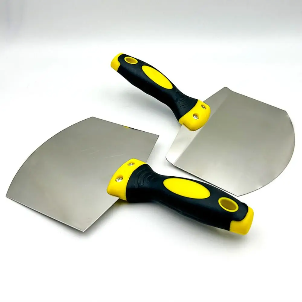 Spatula Stainless Steel Ash Shovel Durable Corrosion-resistant Plaster Trowel Arc Putty Shovel Construction Worker