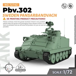 SSMODEL SS72742 1/72 25mm Military Model Kit Sweden Pansarbandvagn Pbv.302