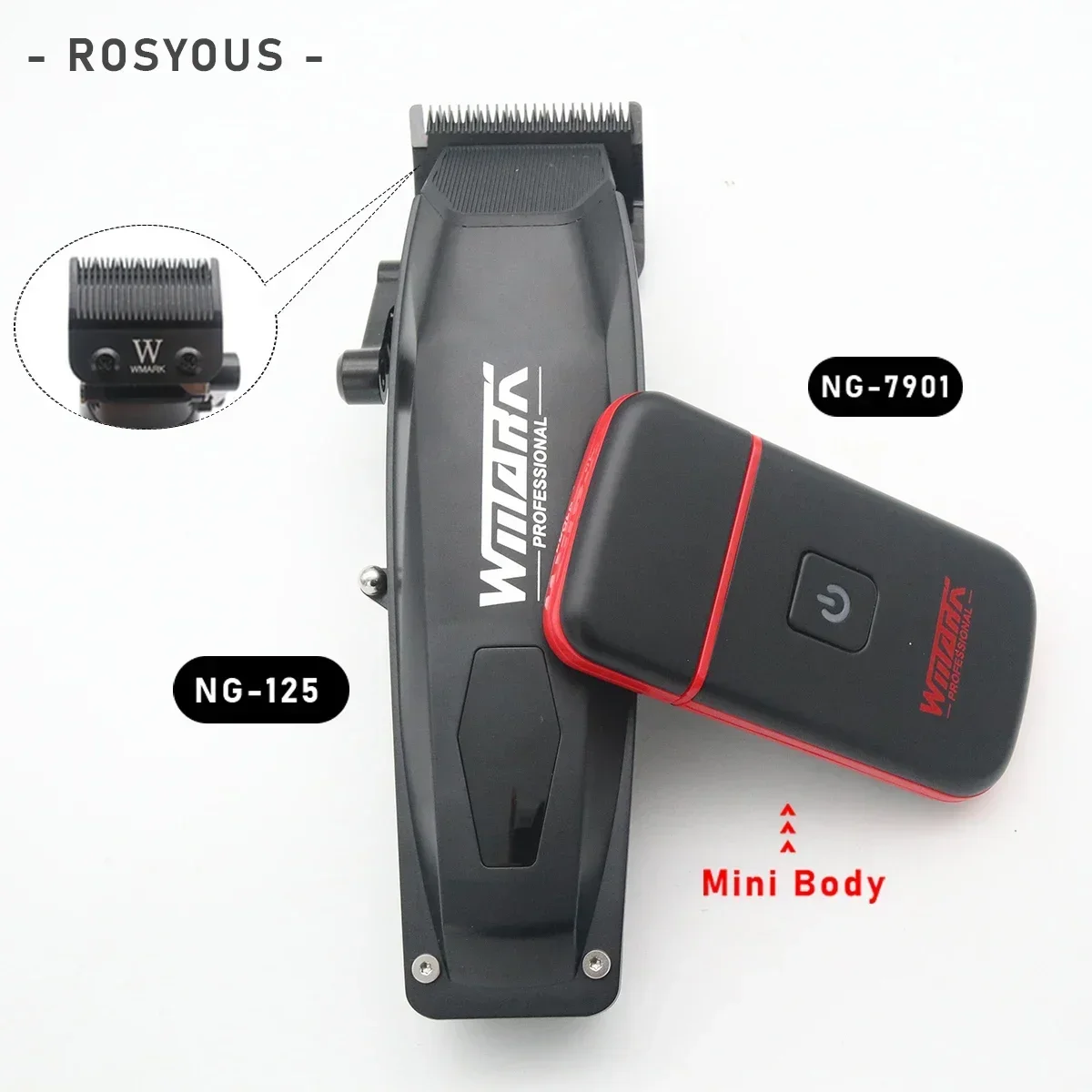 WMARK NG-125 7901 Professional Men's Salon Electric Cordless Beard Trimmer Gradient Hair Clipper Oil Head Barber Machine