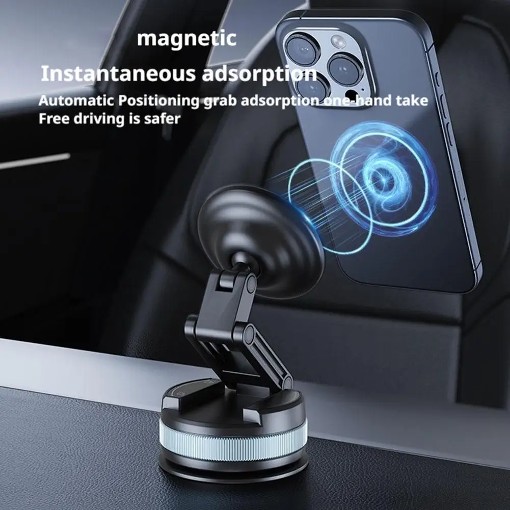 Staffa magnetica per adsorbimento sottovuoto per auto 360 °   Smartphone o telefono con supporto mobile girevole sopra U7L0
