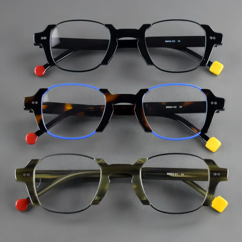 

New Personalized Vintage Eyeglass Frame Men Prescription Custom Optical Glasses Retro Women Myopic Reading Half-Frame Eyewear